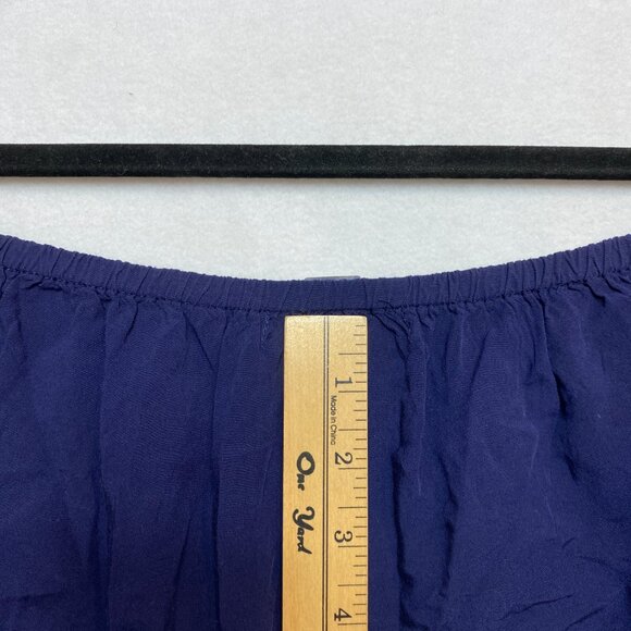 Solitaire Boho Embroidered Floral Blouse Top Women's 2X Blue 3/4 Cold Shoulder - Picture 11 of 11